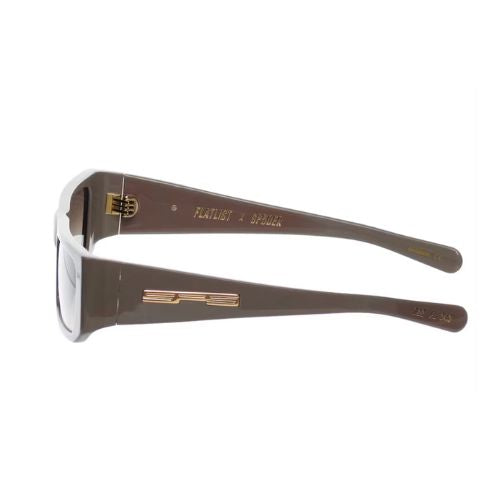 Sp5der x Flatlist Eyewear "Slug" Sunglasses Silver Mink