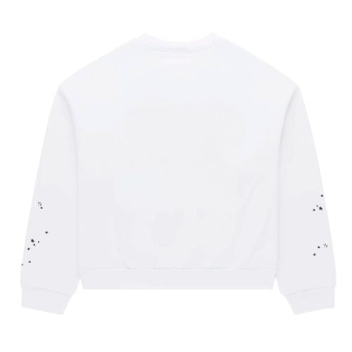 Sp5der Varsity Web Crewneck White
