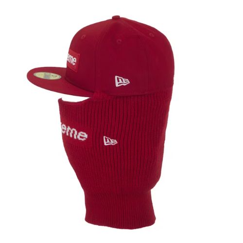 Supreme Box Logo New Era Balaclava Red