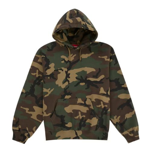 Supreme Satin Hooded Sweatshirt Woodland Camo