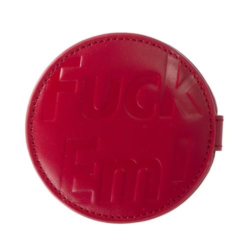 Supreme Leather Pocket Mirror Red