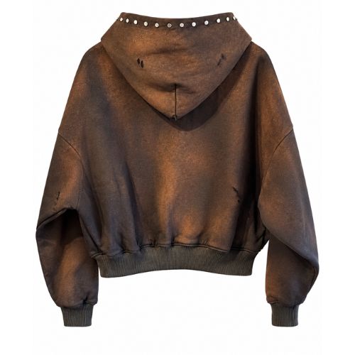 bandeja de plata zip up hoodie black