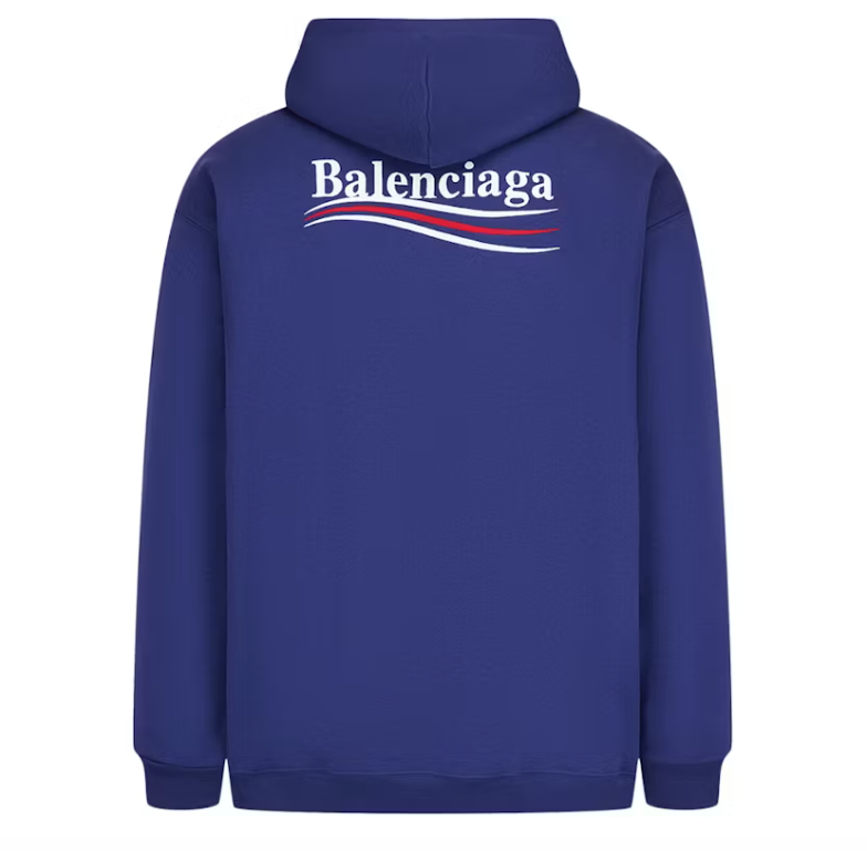 Balenciaga Political Campain Hoodie Blue