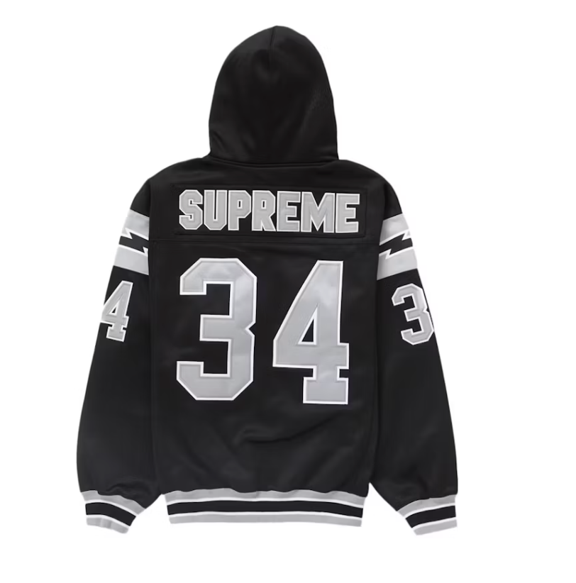 ジャケット・アウター Supreme Football ZipUp Hooded Sweatshirt Supreme Football Zip Up Hooded Black – Bandeja de Plata