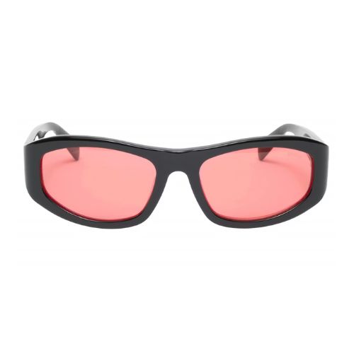 Stüssy Landon Sunglasses Black/Crimson Red Lens