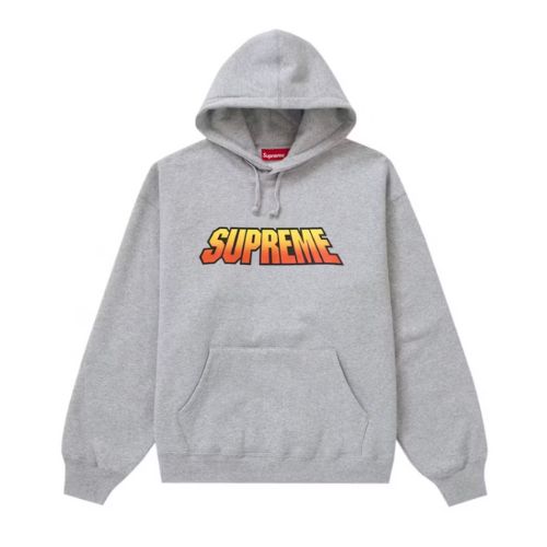 Supreme Gradient Hooded Sweatshirt Heather Grey