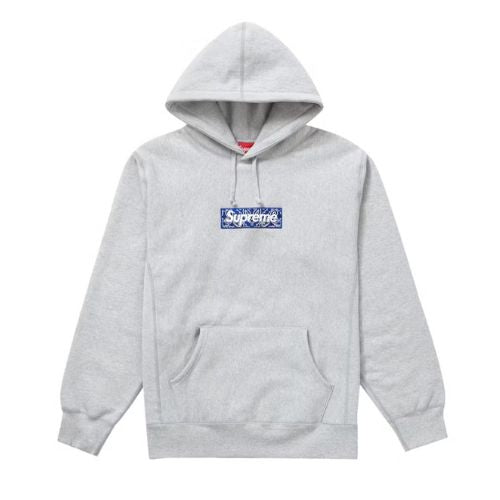 Supreme Box Logo Hooded Heather Grey