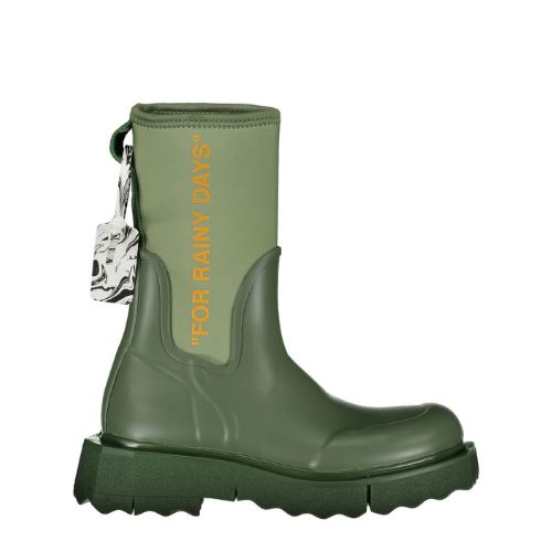 Off-White New Rubber Neoprene Boot Military Green