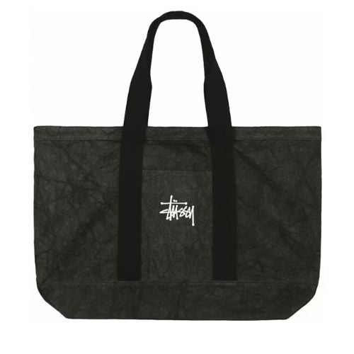 Stüssy Large Black Washed Canvas Tote Bag