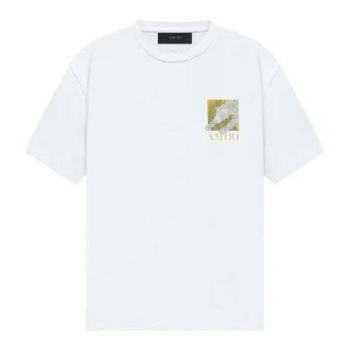 Amiri Leopard Tee White