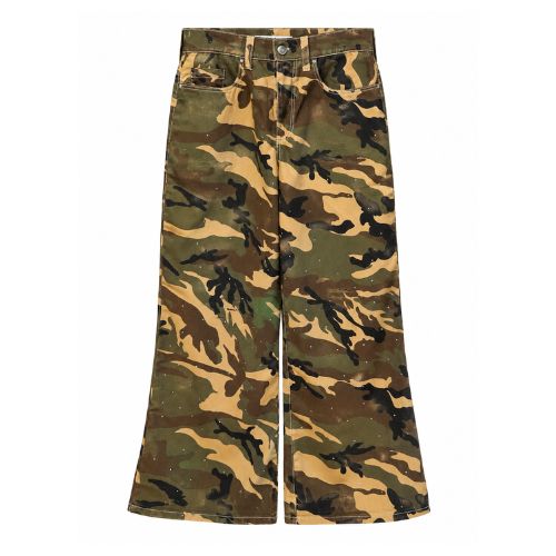 bandeja de plata camo flare jeans