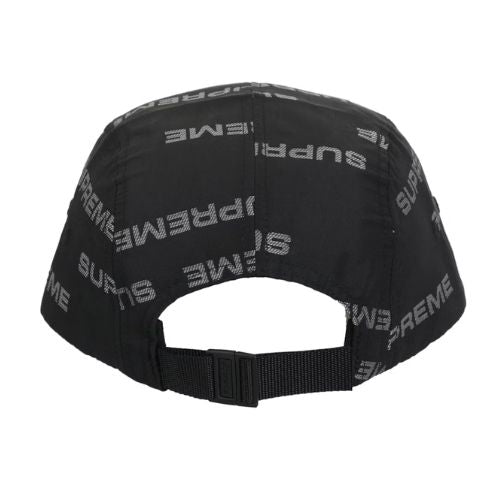 Supreme Reflective Jacquard Camp Cap Black