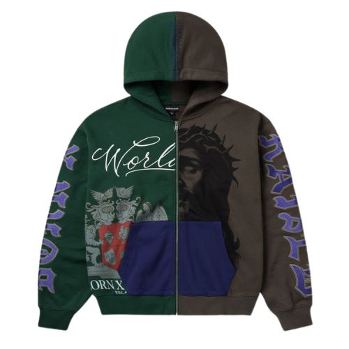 Born x Raised Mashup Zip-Up Hoodie Multi