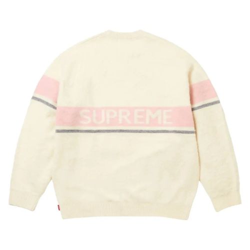 Supreme Brushed Stripe Sweater Ivory