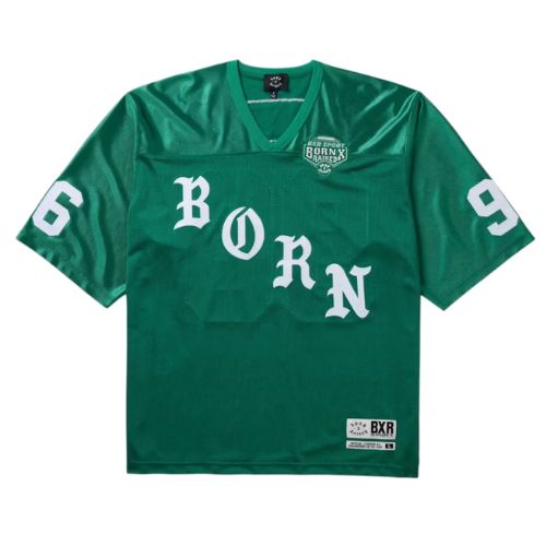 Born x Raised Paranoia Football Jersey Kelly Green