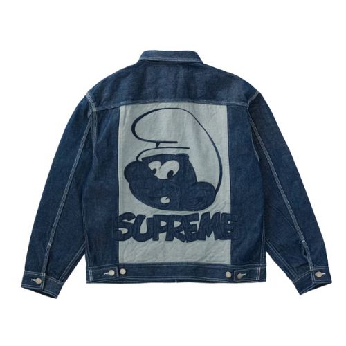 Supreme Smurfs Denim Jacket Blue