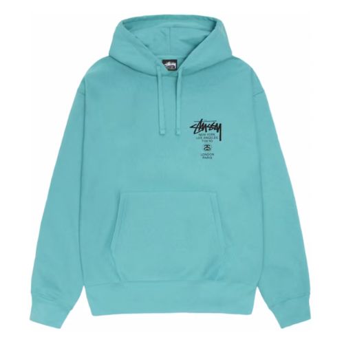 Stüssy World Tour Hoodie Ocean 