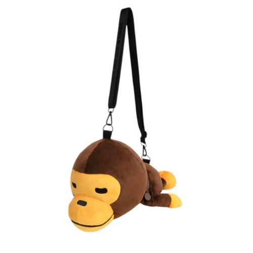 BAPE Baby Milo - Plush Shoulder Bag, Brown