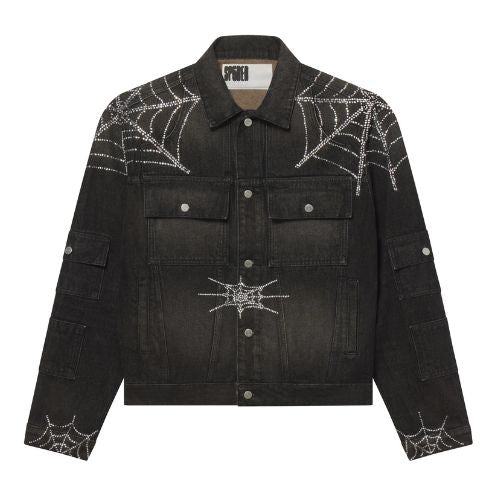 Sp5der Web Denim Jacket Onyx