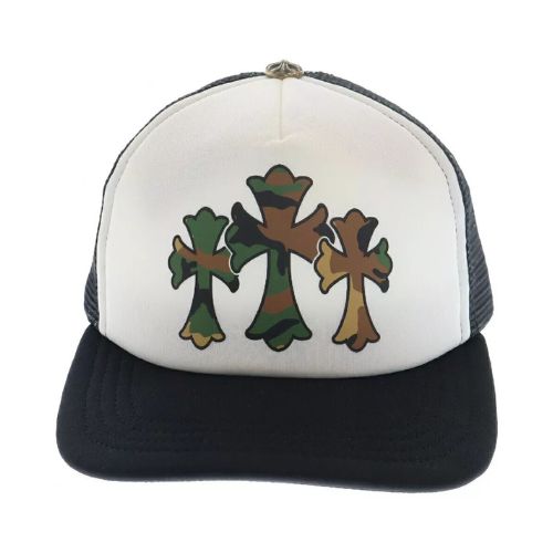 Chrome Hearts Camo Cementary White Trucker Hat