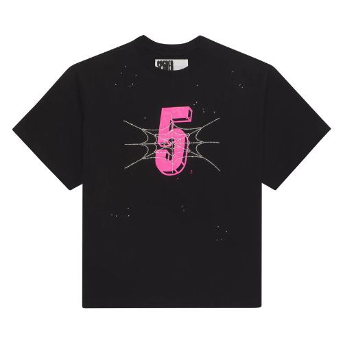 Sp5der 5 Spider Web Tee Rhinestone Black