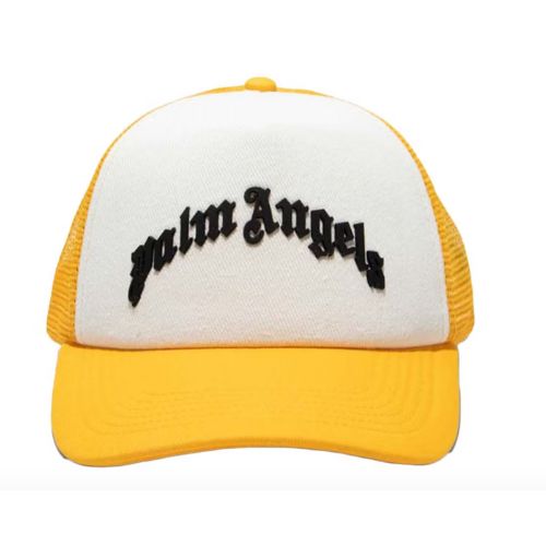 Palm Angels Curved Logo Yellow Cap