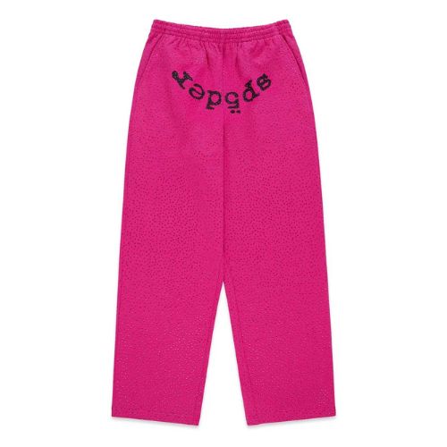 Sp5der Pink Rhinestone OG Logo V2 Sweatpant
