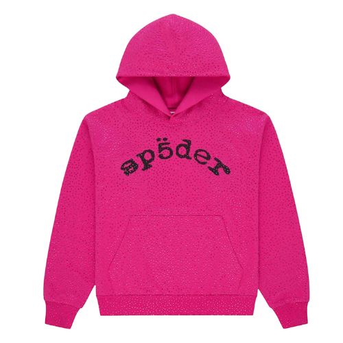 Sp5der Pink Webstone Rhinestone AOP