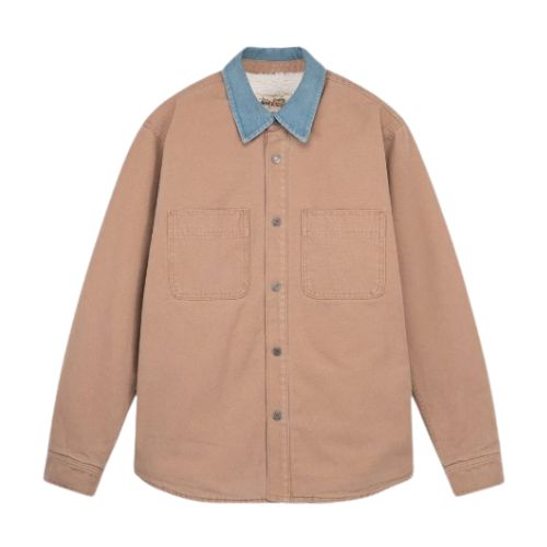 Stüssy Sherpa Lined Work Shirt Tan