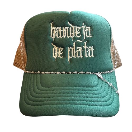 bandeja de plata Trucker Hat "Rosario" Verde/Café