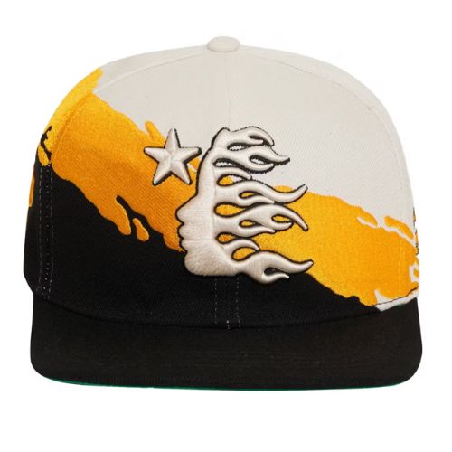 Hellstar Paintbrush Snapback Hat Orange/Black