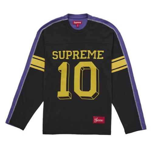 Supreme Split L/S Football Top Black