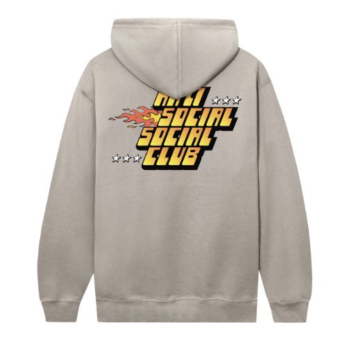 Anti Social Social Club Flames Hoodie Dusty Sage