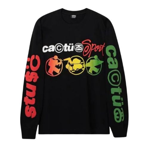 Stüssy x Cactus Plant Flea Market Sport Long-Sleeve Tee Black