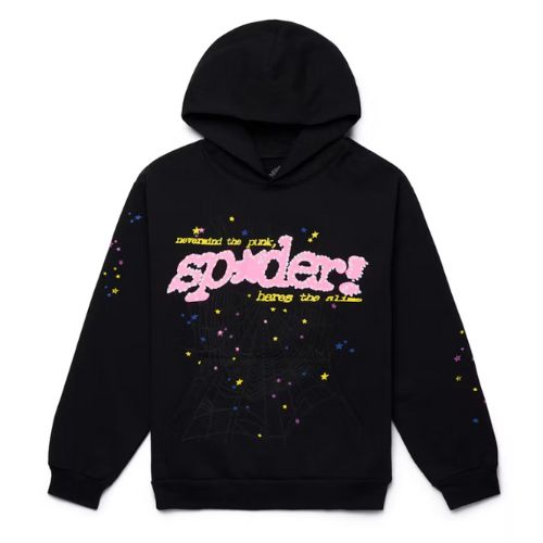Sp5der P*NK V2 Hoodie Black