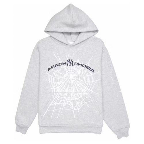 Sp5der Arach NY Phobia Hoodie Ash Grey