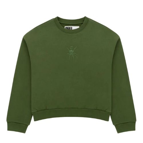 Sp5der Rhinestone TM Crewneck Green
