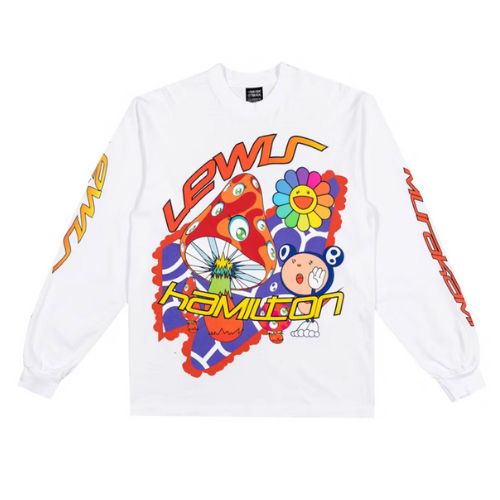 Takashi Murakami +44 Psychedelic Race L/S T-Shirt White