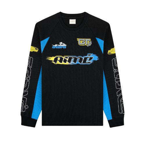 Aimé Leon Dore Long-Sleeve Mesh Waverunner Tee Jet Black