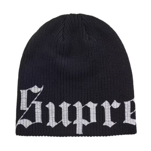 Supreme Old English Printed Beanie Black