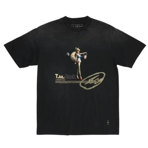 Travis Scott Cactus Jack x Fragment x Takashi Murakami Tokyo Jack Tee Black