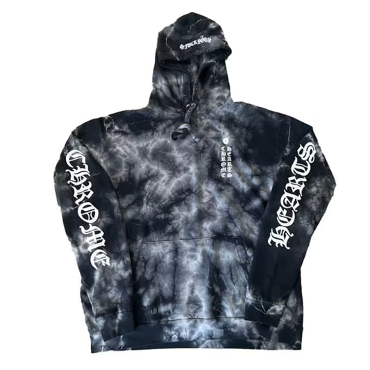 Chrome Hearts Black Hoodie Tie Dye