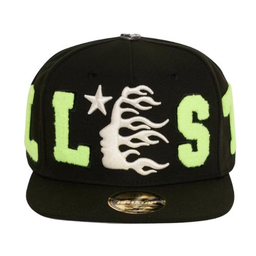Hellstar OG Fitted Hat Patch Black/Neon Green