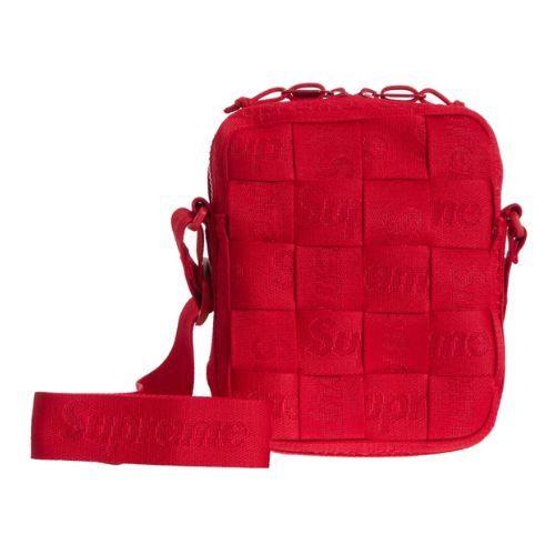 Supreme Woven Shoulder Bag Red