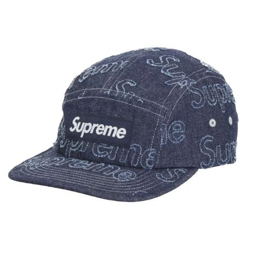 Supreme Lasered Denim Camp Cap Navy Denim
