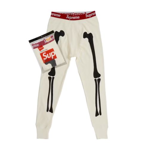 Supreme Hanes Bones Thermal Pant White