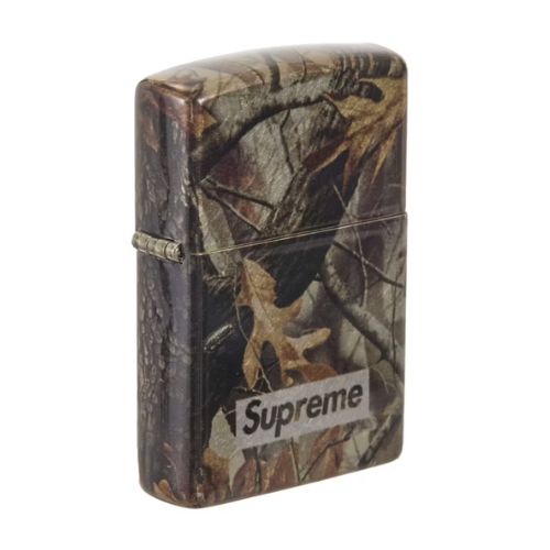 Supreme Camo Logo Zippo Realtree Hardwoods Camo