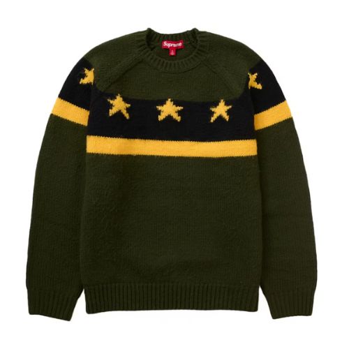 Supreme Stars Sweater Green 