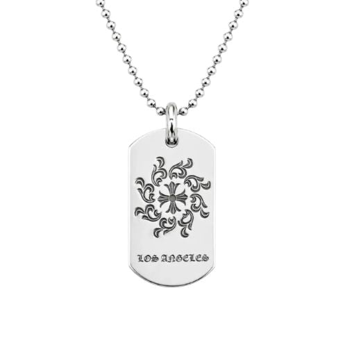 Chrome Hearts Dog Tag Shine Los Angeles With Ball Chain
