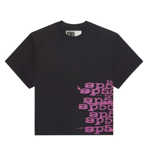 Sp5der Stacked Black Tee